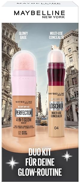 Maybelline New York 4-in-1 Make Up Instant Perfector Glow No. 02 Medium 20 ml + Instant Anti-Age Effect Concealer No. 04 Honey 6.8 ml