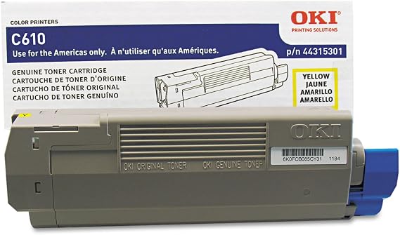 OKI Data 44315301 Toner Cartridge (Yellow) in Retail Packaging