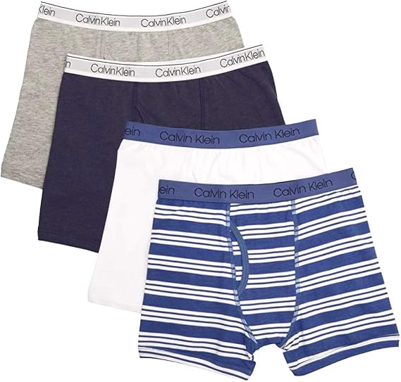 Calvin Klein Boy's Calvin Klein Boys Underwear 4 Pack Boxer Briefs Value Pack Boxer Briefs (Pack of 4)