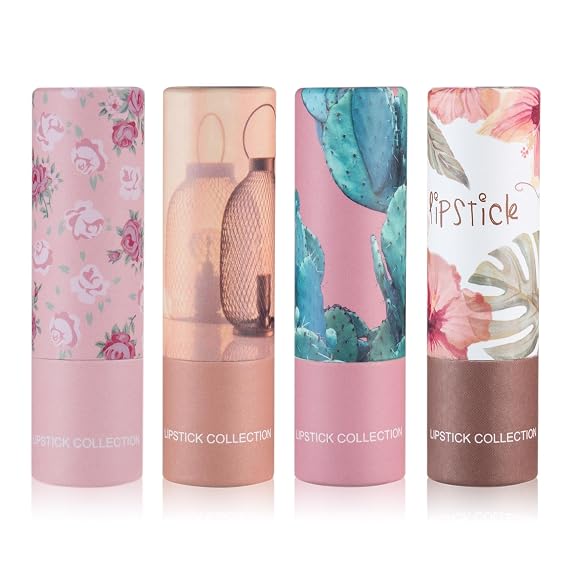4PCS Nude Matte Lipstick Set Long-lasting Moisturizing Lipstick Set Velvet Lip Gloss Waterproof Labiales Set for Women-01 Clear,02 Nude,04 Light Pink,05 Amber