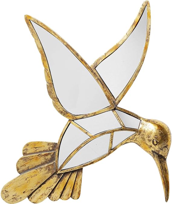 KARE Design Hummingbird Mirror, Gold, Elegant, Wall-Mounted, Decorative Home Accessories, Room Decor, Home Decor for Living Room, Bedroom, Hallway, Kitchen, Home Office, 51x60x5 cm (H/W/D)