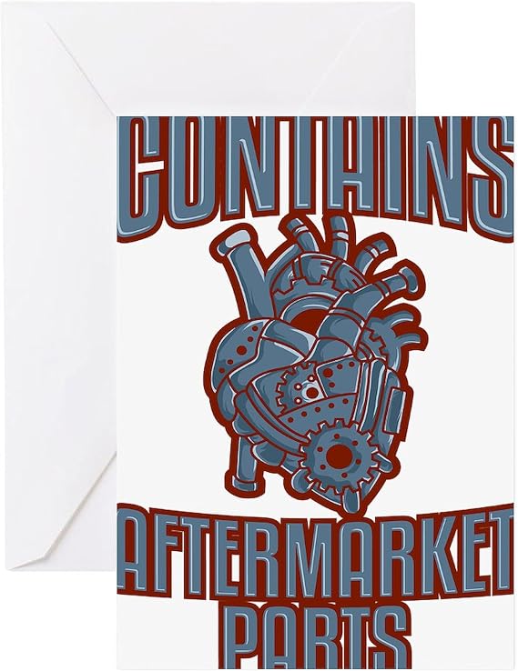 CafePress Anatomical Pacemaker Heart Awarenes Greeting Cards Greeting Card (20-pack), Note Card with Blank Inside, Birthday Card Matte