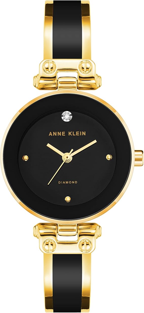 Anne Klein Womens Genuine Diamond Dial Bangle Watch