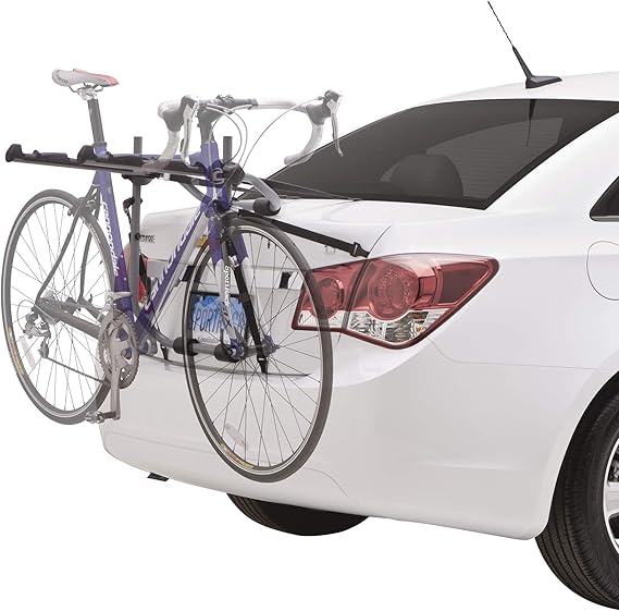 SportRack Back-up 3-Bike Trunk-Mounted Bike Rack – Adjustable Straps – Padding for Bikes and Vehicle – toll-Free Installation - Folds for Storage – 132 lb Weight Capacity