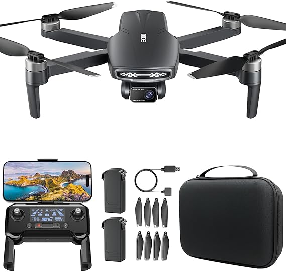 GPS Drone with Camera for Adults 4k,Brushless Motor, Auto Return Home, Follow Me,Optical Positioning,5G FPV Video Transmission,120FOV Camera, 90Adjustable Lens,2Batteries, Carrying Case,Under249g