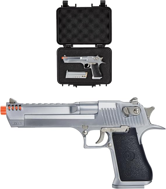 MASSIMO PRECISION Miniature Desert Eagle Model Kit 1:2 Scale - Metal Build Model Set for Desktop Display - Gift for Enthusiasts & Collectors - No Shooting Function (Silver)