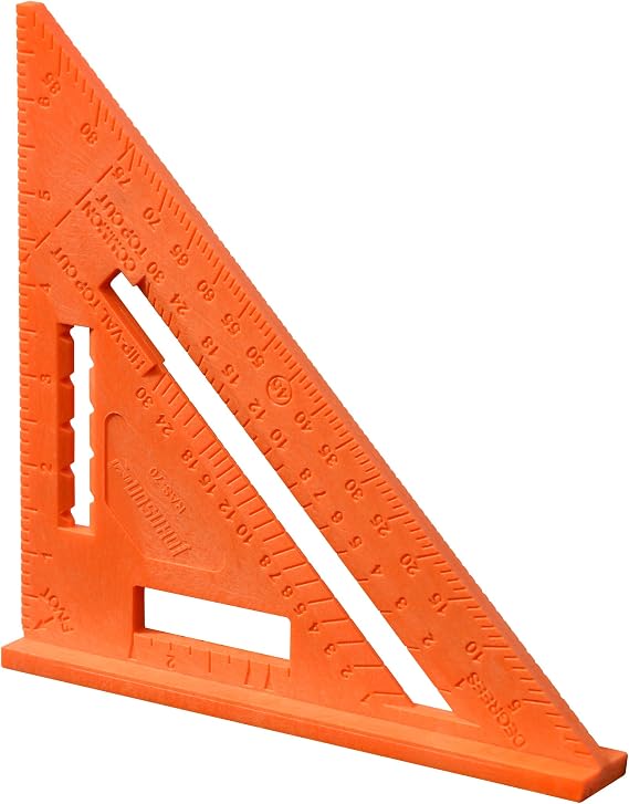 Johnson Level & Tool RAS-70B-ORAN Structo-Cast Rafter Square, 7", Orange, 1 Square