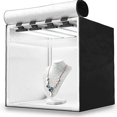 HAVOX - Photo Studio HPB-40XD - Dimension 16x16x16 - Super Bright Dimmable LED Lighting 5500k - 26,000 lumens - CRI 93 - Make Your Commercial Photos e-Commerce