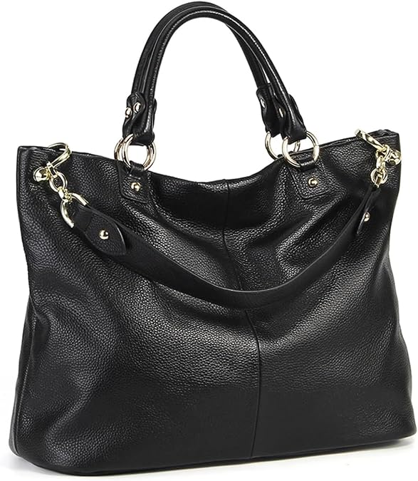 Genuine Leather Women's Handbag Women Solid Casual Tote Bag Luxury Large Capacity Elegant Crossbody Bag Commuter Bag