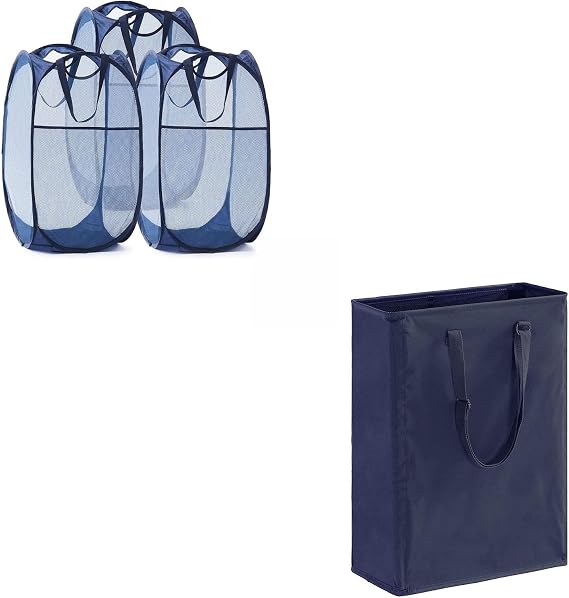 Pop Up Laundry Hamper and Slim Laundry Hamper Bundle