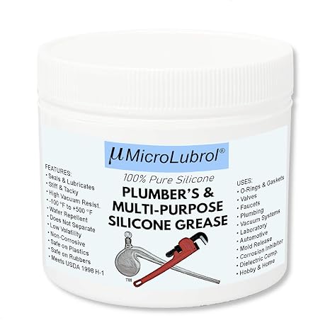 Plumber's & Multi-Purpose Silicone Grease, 4 oz, Plumbing, Laboratory, Industrial and More