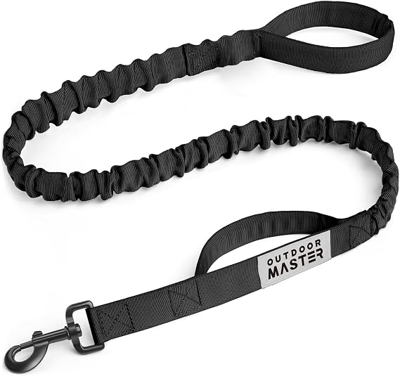 OutdoorMaster Bungee Dog Leash, Heavy Duty Dog Leash with Shock Absorption