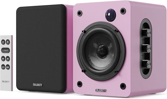 MAJORITY D50X Bookshelf Bluetooth Speakers | Wireless Active Speakers Pair