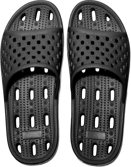 Ranberone Shower Slippers for Women Men Quick-Drying Shower Shoes Anti-Slip Bathroom Slippers Swimming Pool Beach Sliders Summer Sandals