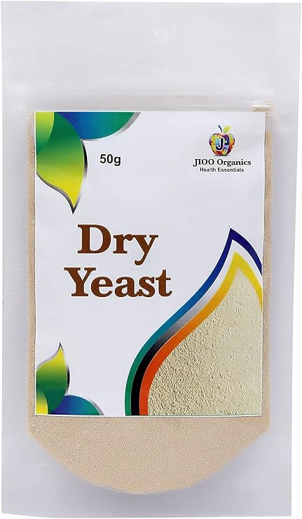 Jioo Organics Dry Yeast Instant Active Dry Yeast for Making Bread or Pizza Pack of 1 Yeast Powder for Baking (50 Grams)