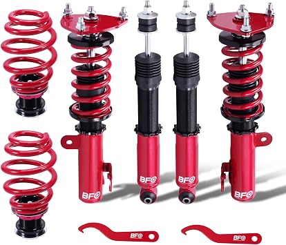 BFO Coilovers for for Scion TC 2011-2016 AGT20, for Toyota Zelas 2011-2016, Height Adjustable Coilovers Suspension Kit, Preset Damping Shock Absorber Struts, Lowering Kit Red