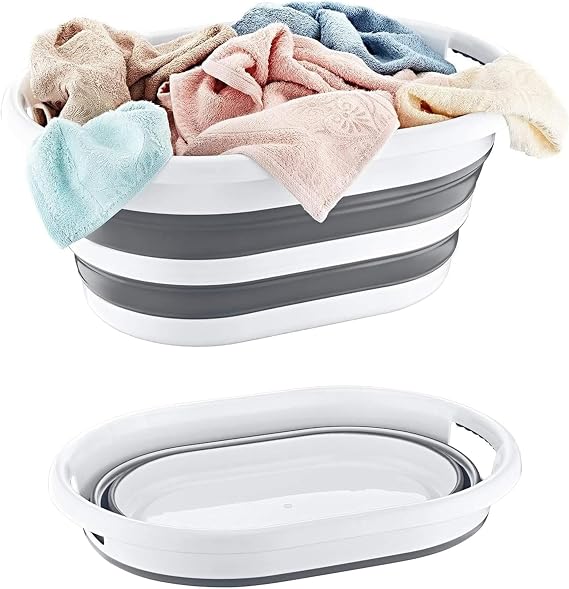 Deconox Katlanabilir Çamaşır Sepeti 27 Litre, Katlanabilir Sepet, Plastik Çamaşır Sepeti, Katlanabilir Çamaşır Selesi | 27 Litrelik Hacmiyle İdeal Depolama Çözümü!