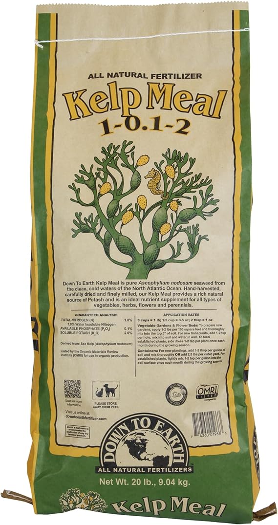 Down To Earth All Natural Fertilizers Organic Kelp Meal - 1-0.1-2, 20 lb