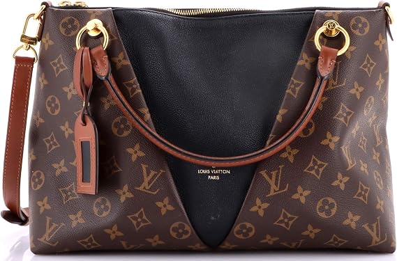 Pre-Loved V Tote Monogram Canvas and Leather MM, Brown