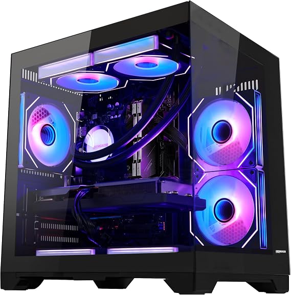 Panorama AI-Optimized Gaming PC 5070 12GB Gaming PC Desktop - AMD Ryzen 5 9600X 6-Core 3.9GHz, 1TB PCIe SSD,16GB DDR5 RAM, 650W PSU, Windows 11-RGB Prebuilt Computer