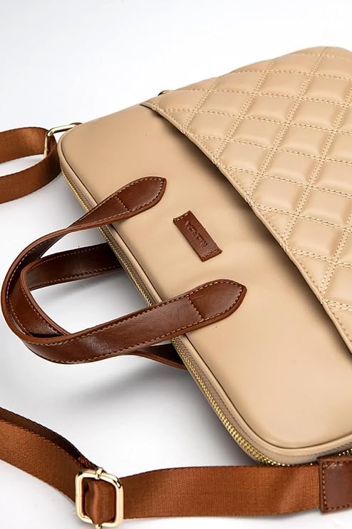 Laptop Briefcase Macbook Air Pro 13.3" & 14" Inch Compatible, Mink, IZG2006