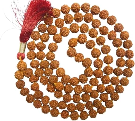 The JGL Certified 5 Mukhi Rudraksha Mala 6-8mm Beads | Five Face | Panch Mukhi Rudraksha Kantha | Mala| Holy & Auspicious Nepali