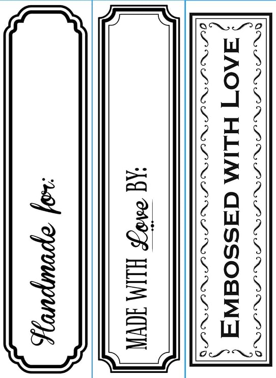 Darice 3.5 x 14.5 cm Handmade By 3-Piece Embossing Template