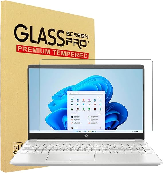 YINOVEEN 15.6 inch Tempered Glass Screen Protector for HP 15.6" Laptop/HP Envy x360 /Pavilion/Probook/EliteBook/OMEN/Chromebook, HP 15-eg 15-eh 15-er 15-dw 15-dy 15-ef 15-ee 15-ed 15t 15z 15m Laptop