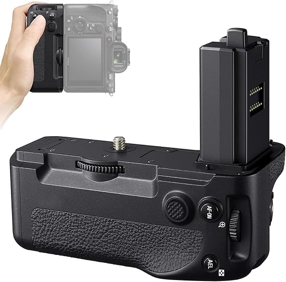 VG-C4EM Battery Grip for Sony A7IV A7R IV A7V A7M4 A9II, Vertical Hand Grip with Dual NP-FZ100 Slots, Ergonomic Non-Slip Design
