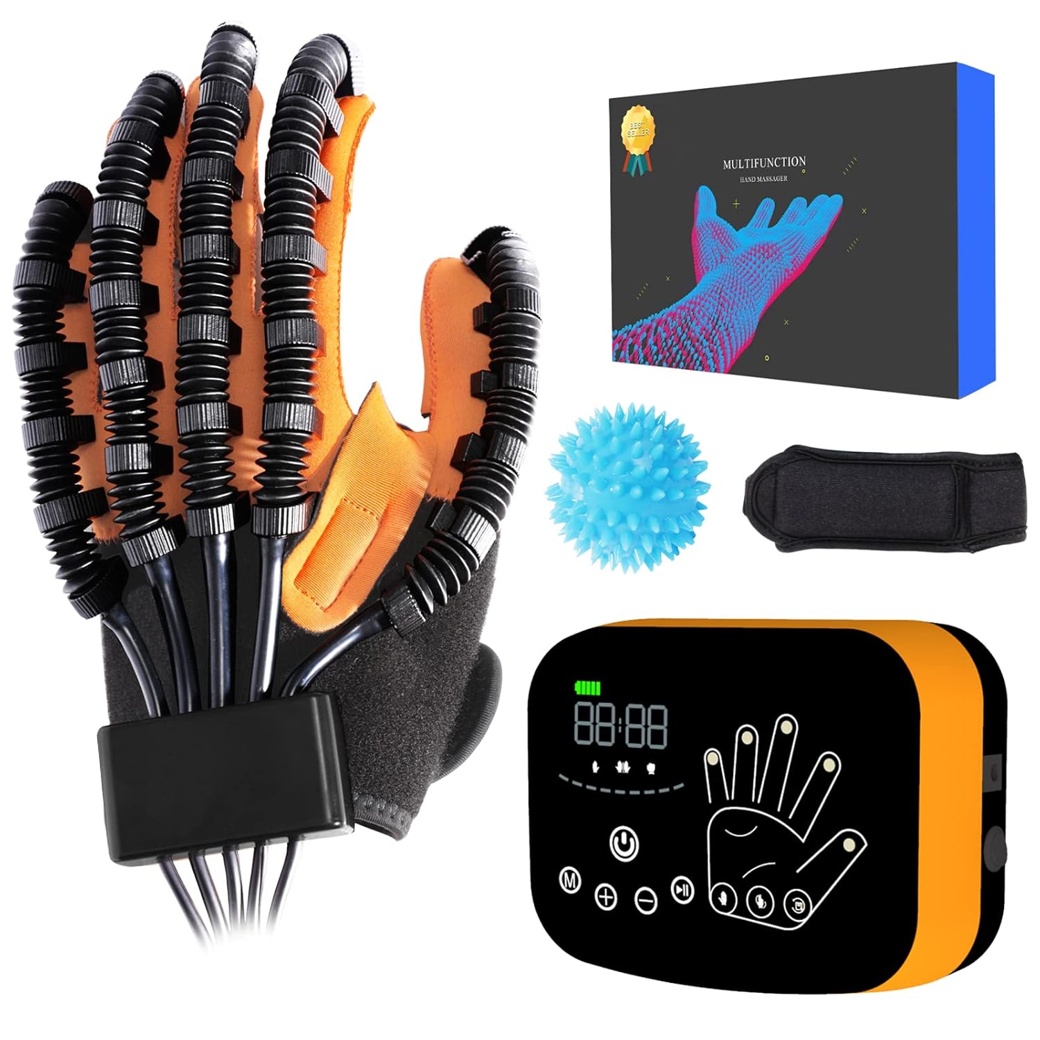 Upgraded Hand Function Workout Recovery Device,Ahrthritis Hemiplegia Stroke Cerebral Palsy Patients Rehabilitation Robot Gloves,Physiotherapy Rehab Trainer,Massager Machine Orthosis Products