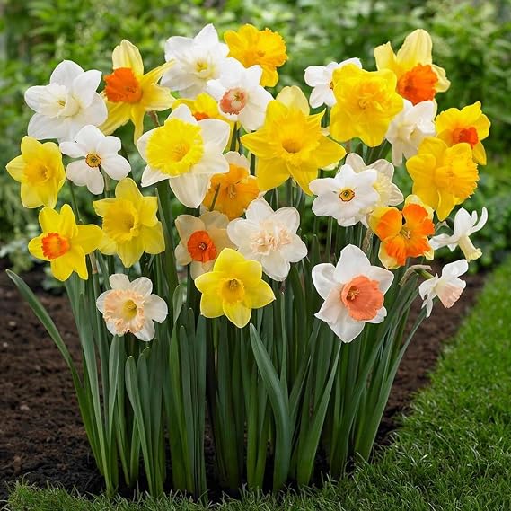 Votaniki Daffodil Fragrant Mix - Long Lasting Beauty, Perennial Daffodil Flowering Bulbs | Plant in Gardens, Borders & Flowerbeds (30 Pack)
