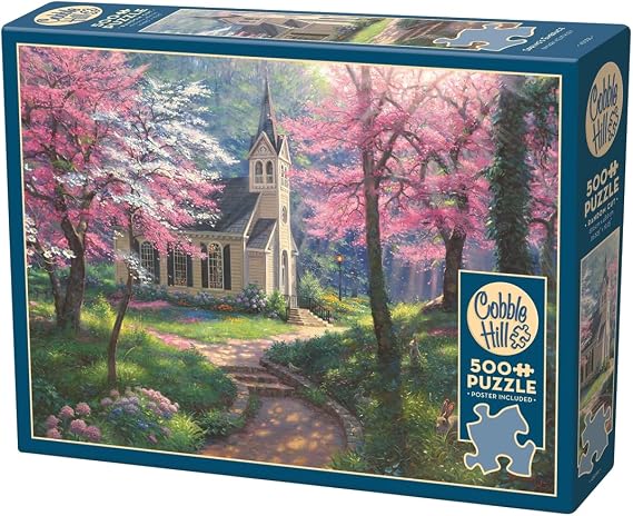 Cobble Hill 500 Piece Puzzle - Spring's Embrace - Sample Poster Included