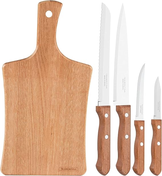 Tramontina Kitchen Knife Set (4 Pcs. + Chopping Board)