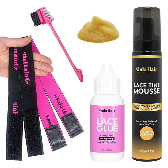 Dolahair lace tint lace melting bands with waterproof lace glue