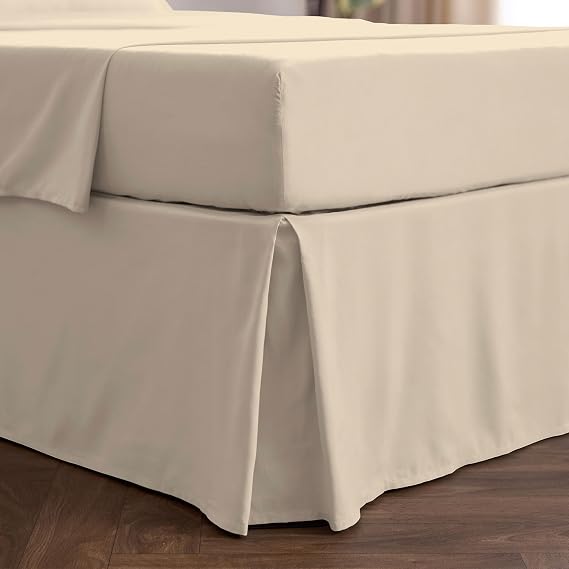 Mellanni Bed Skirt Twin XL Size - Tailored Drop Bed Skirting