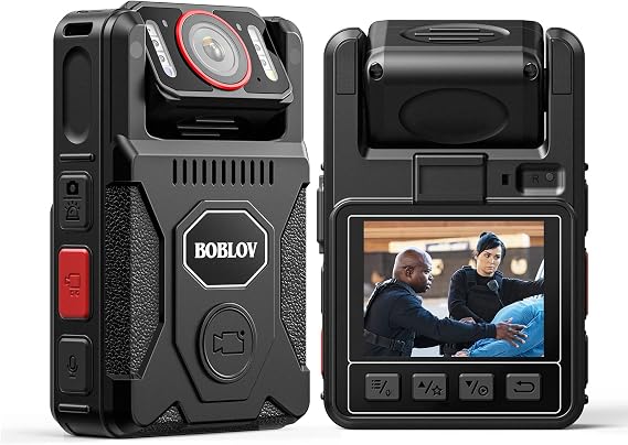 BOBLOV M7Pro 4K GPS Body Worn Camera, Internal 256GB Body Camera with Audio, 180 Rotate Lens, 4000mAh for 14 Hours Video Recording, Fast Charging with 4-5 Hrs for Law Enforcement, Delivery(256GB
