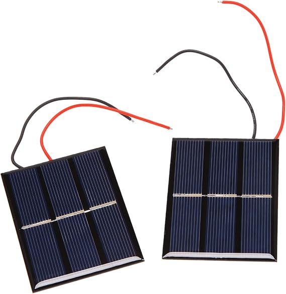 2 pcs 1.5V 400mA 80x60mm Micro-Mini Power Solar Cells for Solar Panels - DIY Projects - Toys - Battery Charger