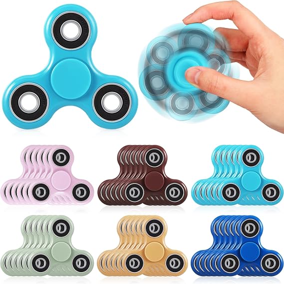 Silipull 66 Pcs Fidget Spinner Bulk Sensory Toy for Kids Adults, Morandi