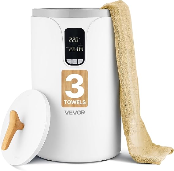 VEVOR Towel Warmers for Bathroom, Towel Warmer Bucket with 24H Delay Timer & Child Lock & Auto Shut Off for Spa Fits up to 3 Oversized Towels, Blankets, Clothes, Bathrobes, PJ's and More