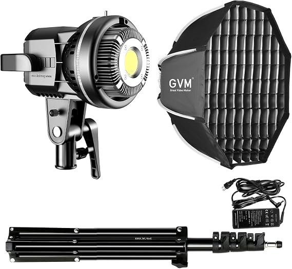 GVM 80W Softbox Lighting Kit with APP Control, Professional Studio Photography Lighting with Digital Display, LED Video Light Color Temperature 5600K and CRI 97+ for Portrait Product Fashion Shoot