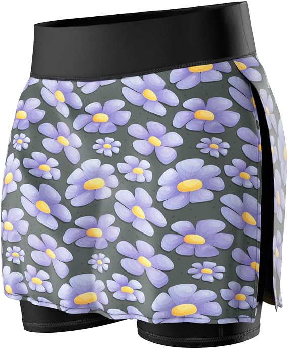 SLS3 Athletic Skirt Shorts for Women, Lightweight Mini Tennis Skort with Pockets