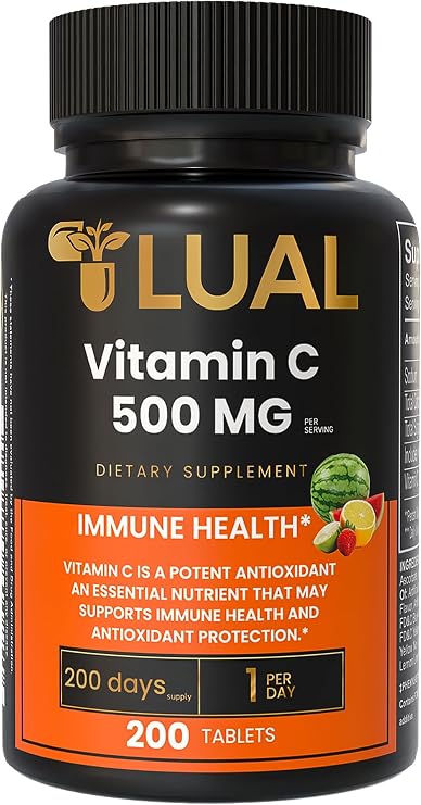 LUAL Vitamin C 500mg Chewable Vitamina C 500mg 200 Tablets