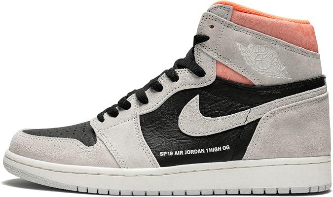 AIR JORDAN 1 Retro High Og 'Grey Crimson' - 555088-018 - Size 8.5