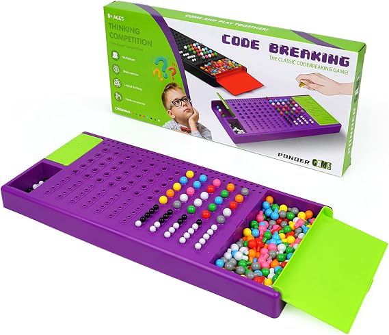 Game Code Breaking Family Board Game Code Breakers STEM Game Brain Exercise Logic Development Toys for Kids Ages 8 + and Adults Purple...