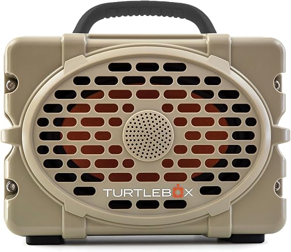 Turtlebox Original Gen 3 Outdoor Bluetooth Speaker, Waterproof, Tan/Gray