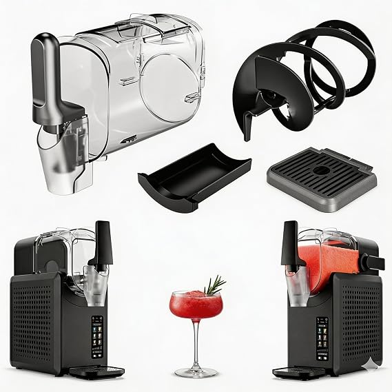 VIBOFROST Slushie Machine Replacement Parts Kit for 90oz Machine | Compatible with VIBOFROST & Iceman 90oz Slushie Machines ONLY, Includes Stirrer Blade, Dispenser, Drip Tray & Bin