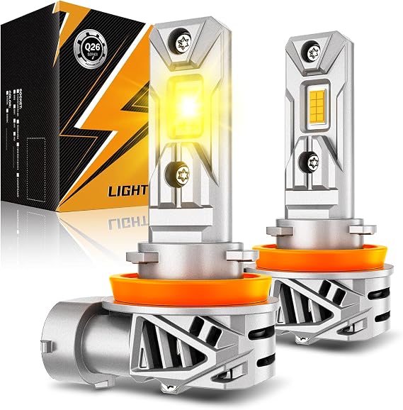 Auxbeam Q26 Series H11 H8 H9 Fog Lights Golden Yellow Offroad Light 20000LM