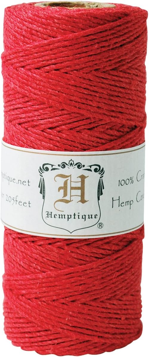 Hemptique Cord Spool 20-Pound, Red