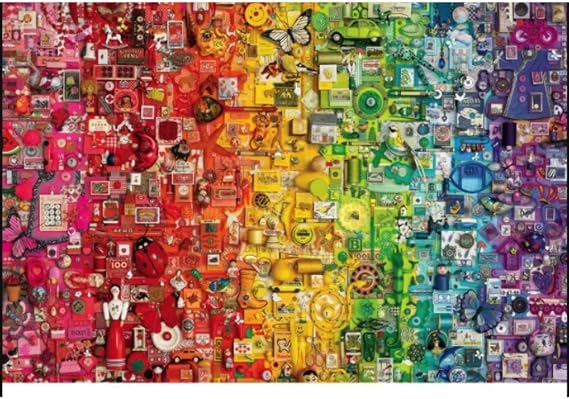 Cobble Hill 1000 Piece Puzzle - Colourful Rainbow - Sample Poster Included