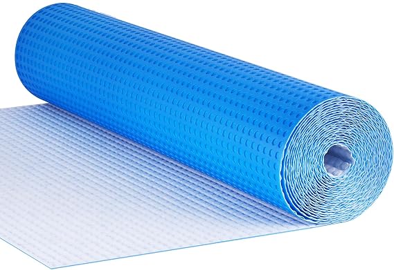 Uncoupling Membrane for Tile, 1/8''(3mm) Waterproof Flooring Underlayment 108 Sq.Ft Crack Prevention Mat for Bathroom, Shower, Kitchen, Basement